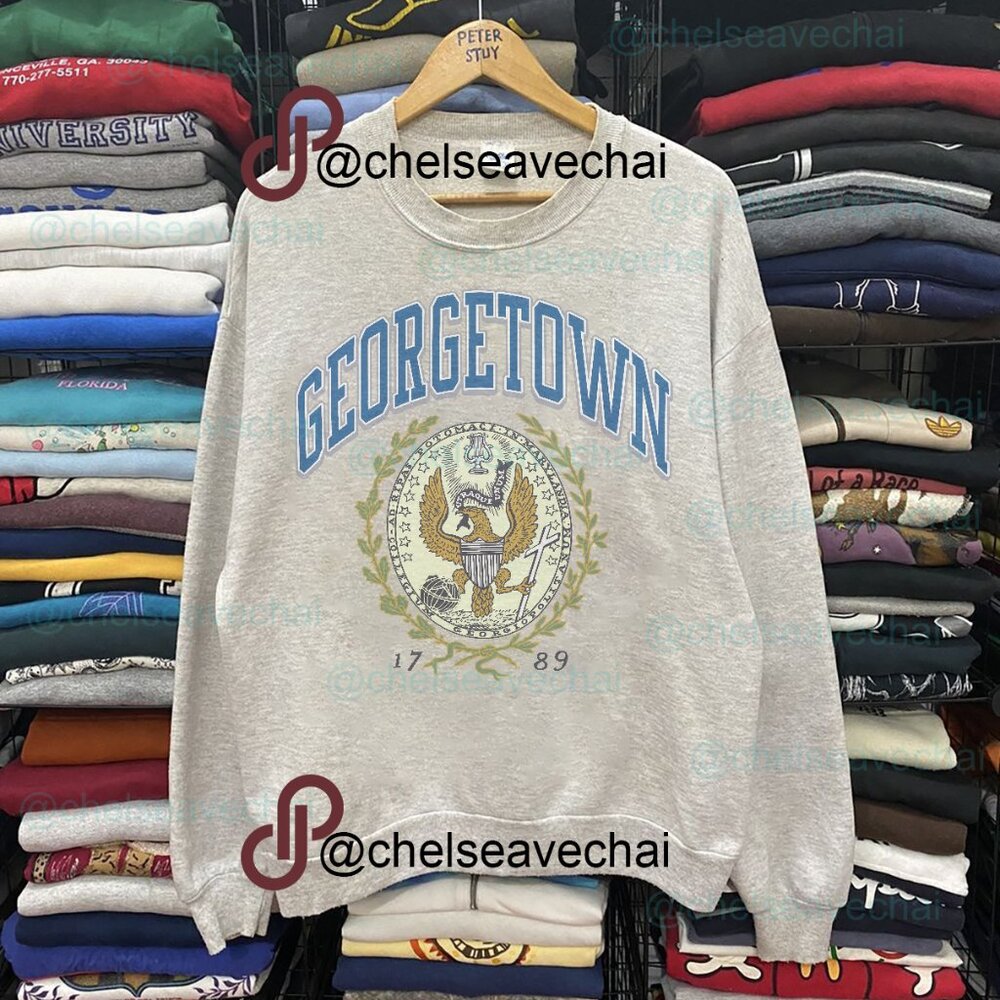 Vintage University Of Georgetown Sweathirt Retro 90s Georgetown Hoyas Shirt tee